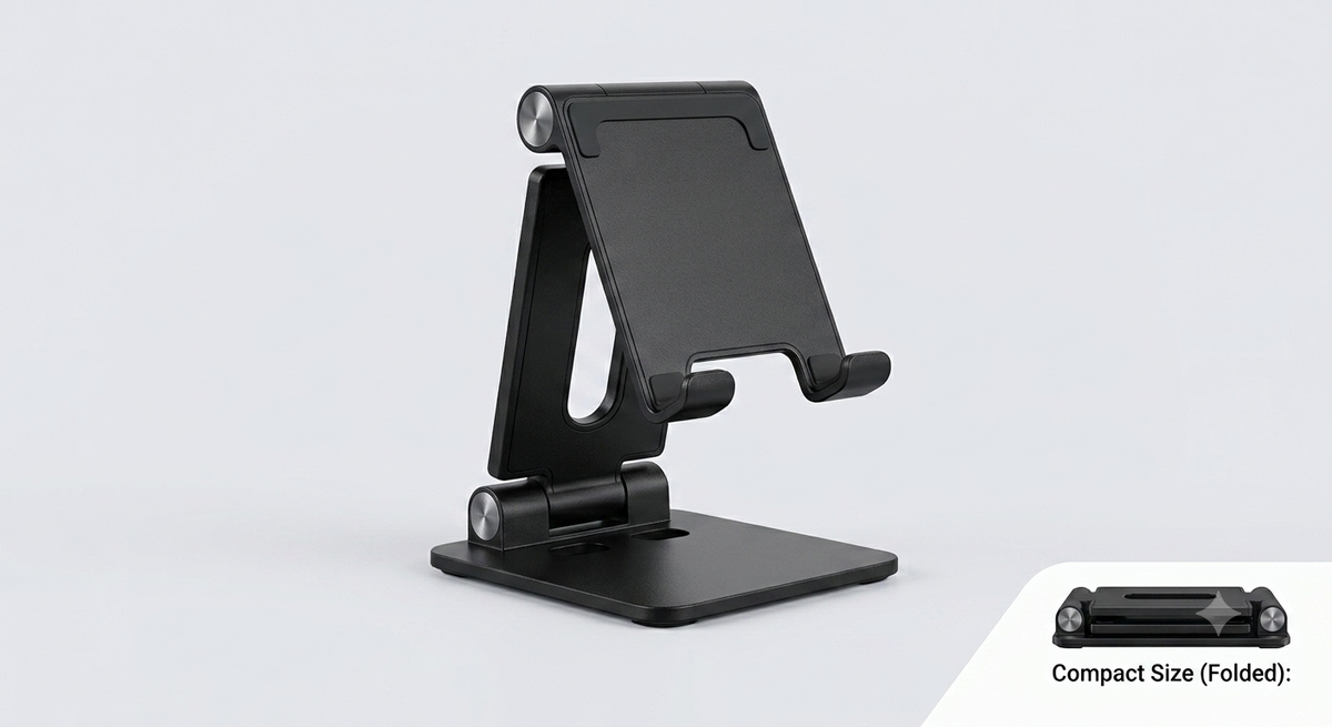 Support de Bureau Ajustable & Pliable – Pour Smartphones et Tablettes