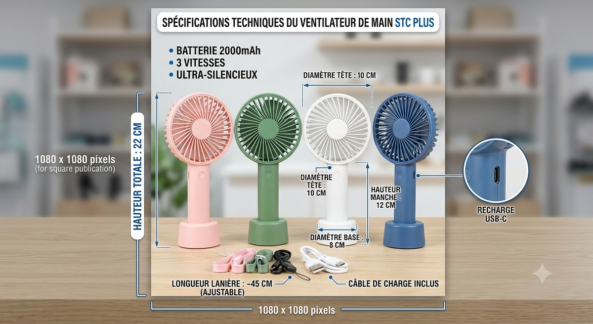 Ventilateur a main